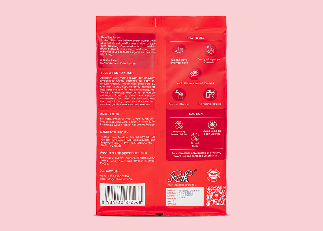 Roth Glove Wipes for Cats (4 pc)